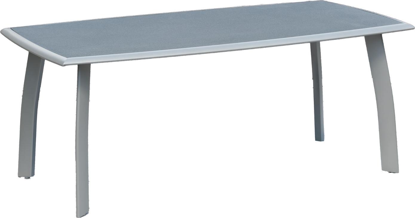 Inko Aluminium-Glastisch Spraystone silber/grau 180x100x74 cm Gartentisch Terrassentisch
