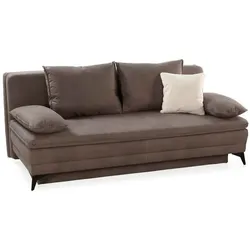 Schlafsofa Laurin Mikrofaser Braun Dunkelbraun