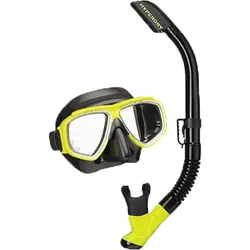 Tusa UC-7519 Splendive Maske-Schnorchel-Set - schwarz gelb