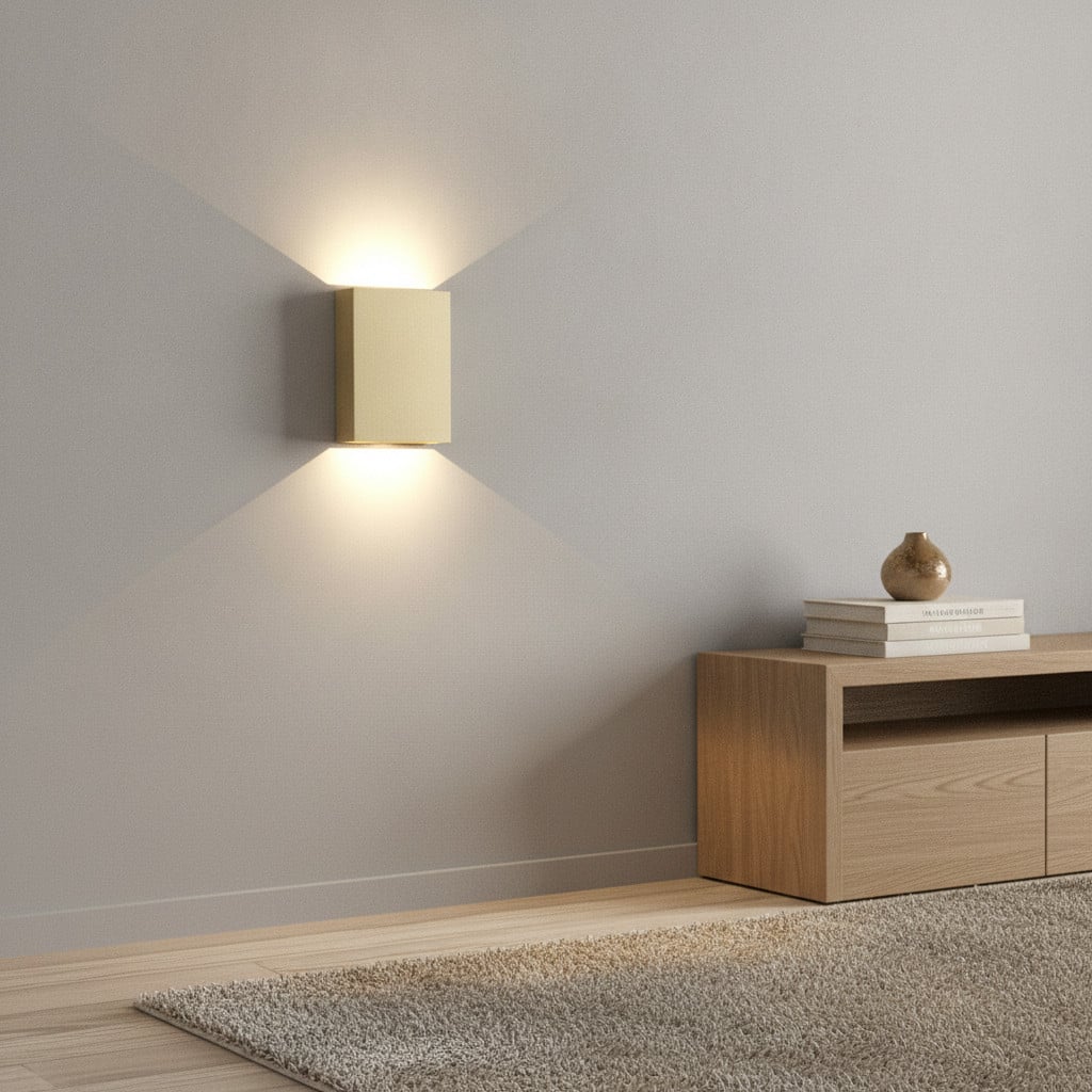 Artdelight Wandlamp Memphis Goud/Messing Hoogte: 16 cm