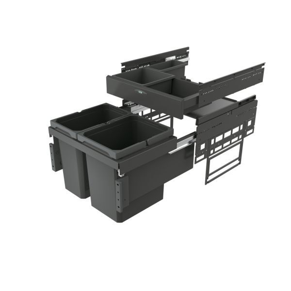 Naber Cox Base 360 K/500-2 mit Base-Board, Abfallsammler für Frontauszüge, ohne Biodeckel, anthrazit
