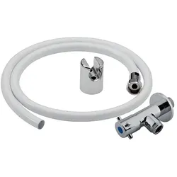 Kneipp-Schlauch weiß  2,5 m Vollstrahlschlauch mit 1/2" Wandventil