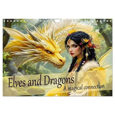 Elves and Dragons - A magical connection (Wall Calendar 2027 DIN A4 landscape), CALVENDO 12 Month Wall Calendar