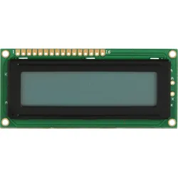 LCD-PM 2X16-6 K - LCD-Modul, 2x16, H:5,6mm, sw/gr