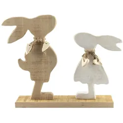 VEPATIM Hasen Pärchen aus Holz Osterdeko 22 cm