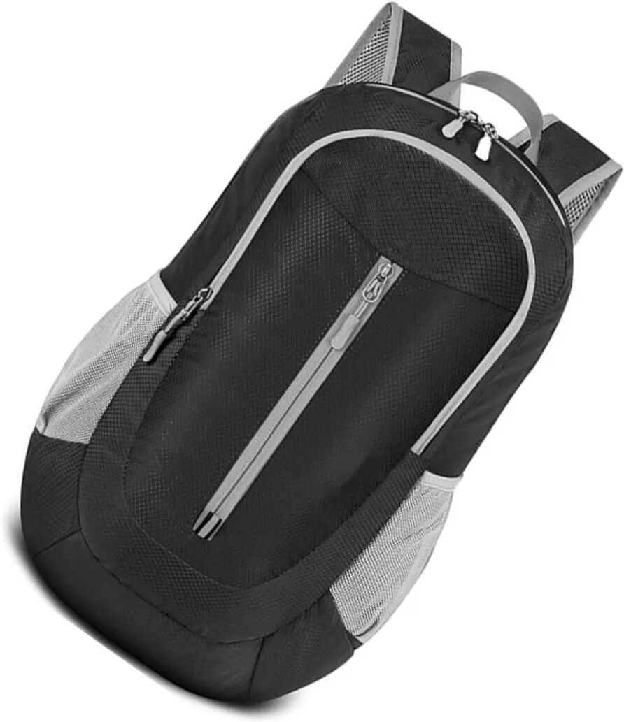 INF Faltbarer Wanderrucksack 20-35L – Leichte, wasserabweisende Reisetasche Schwarz