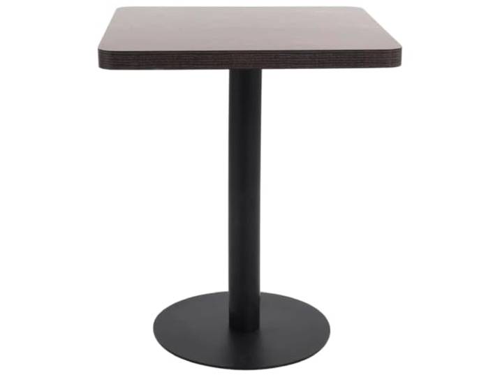 HBBMGYD Bistrotisch, Dunkelbraun, 60 x 60 cm, MDF und Stahl Tischplatte aus MDF in Holzoptik, Stahlgestell, Format 60 x 60 cm, Pflege mit feuchtem Lappen, einfache Montage