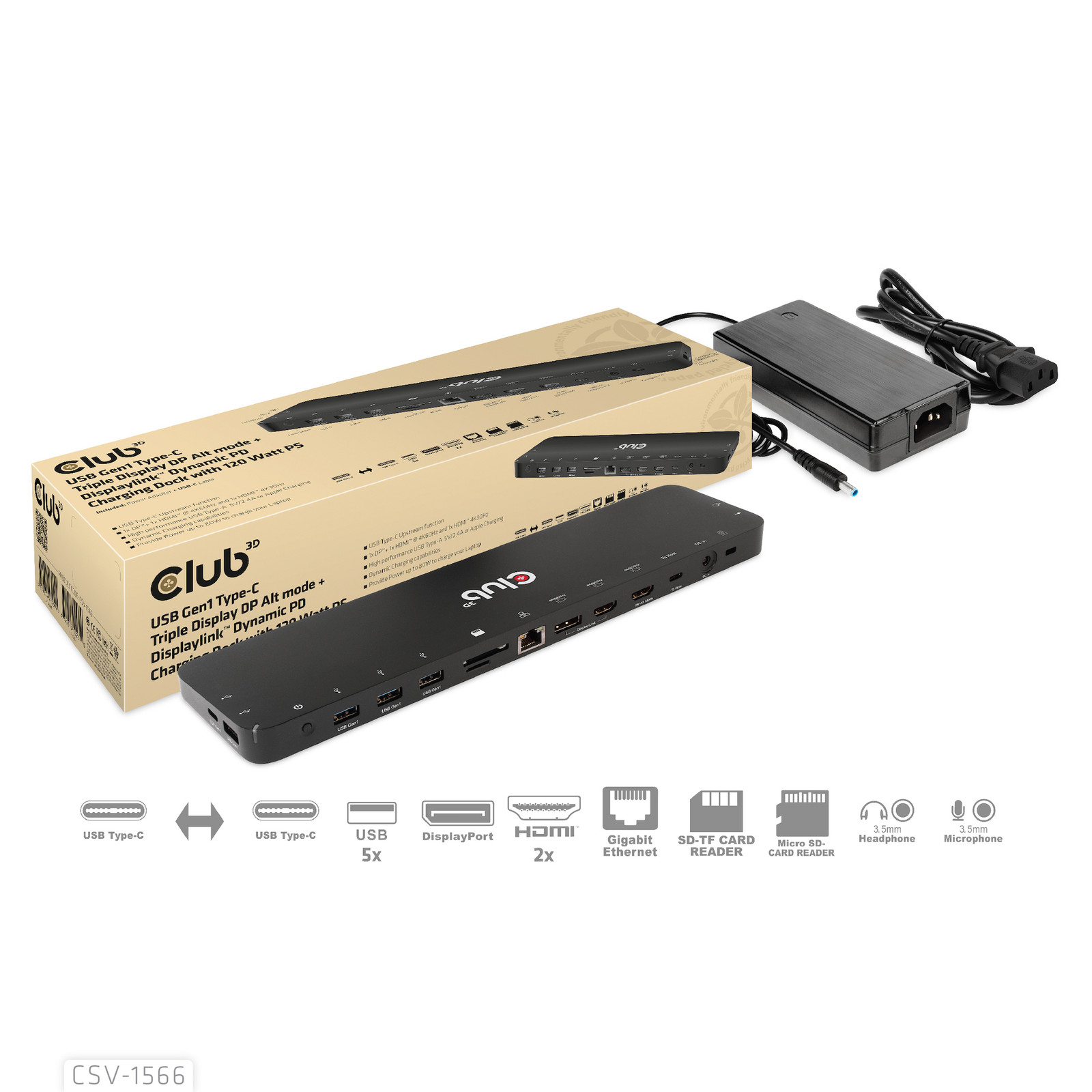 Club 3D CSV-1566 Universeel dockingstation