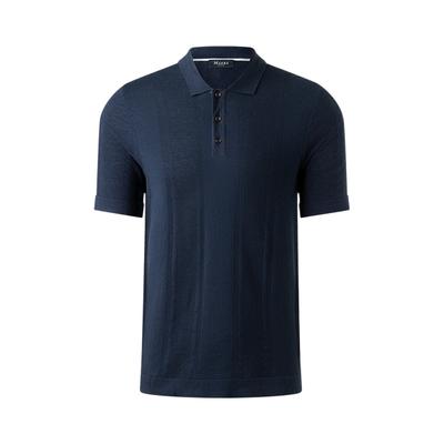 Poloshirt MAERZ MUENCHEN "Maerz Muenchen 434000 Poloshirt Herren Bekleidung", Herren, Gr. 56, blau, 70% Baumwolle, 30% Leinen, Shirts