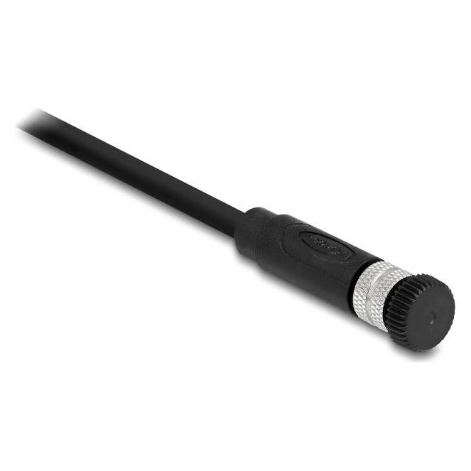 Delock Schutzkappe für M8 Buchse verschraubbar Kunststoff IP67 staub- und wasserdicht schwarz (60847)