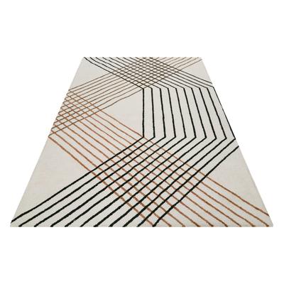 Teppich ESPRIT "Bass ESP-39865", beige, B:140cm H:8mm L:200cm, Polyester, Teppiche, Teppich, modern, handgetuftet, Linien Muster, Wohn-, Schlafzimmer