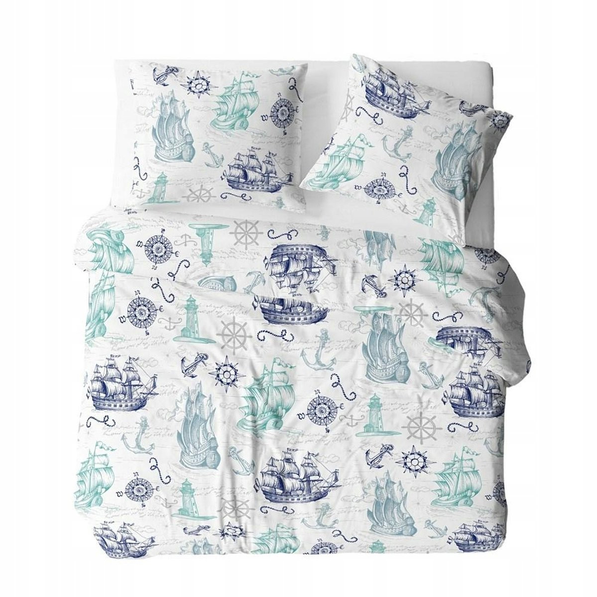 Kora Kussensloop 70x80 cm Wit/Multicolor Marine Stijl