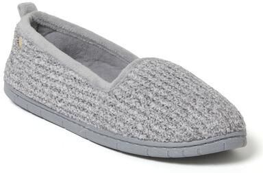 Women's Rachel Marled Chenille Closed Back by Dearfoams in Sleet (Size S M)