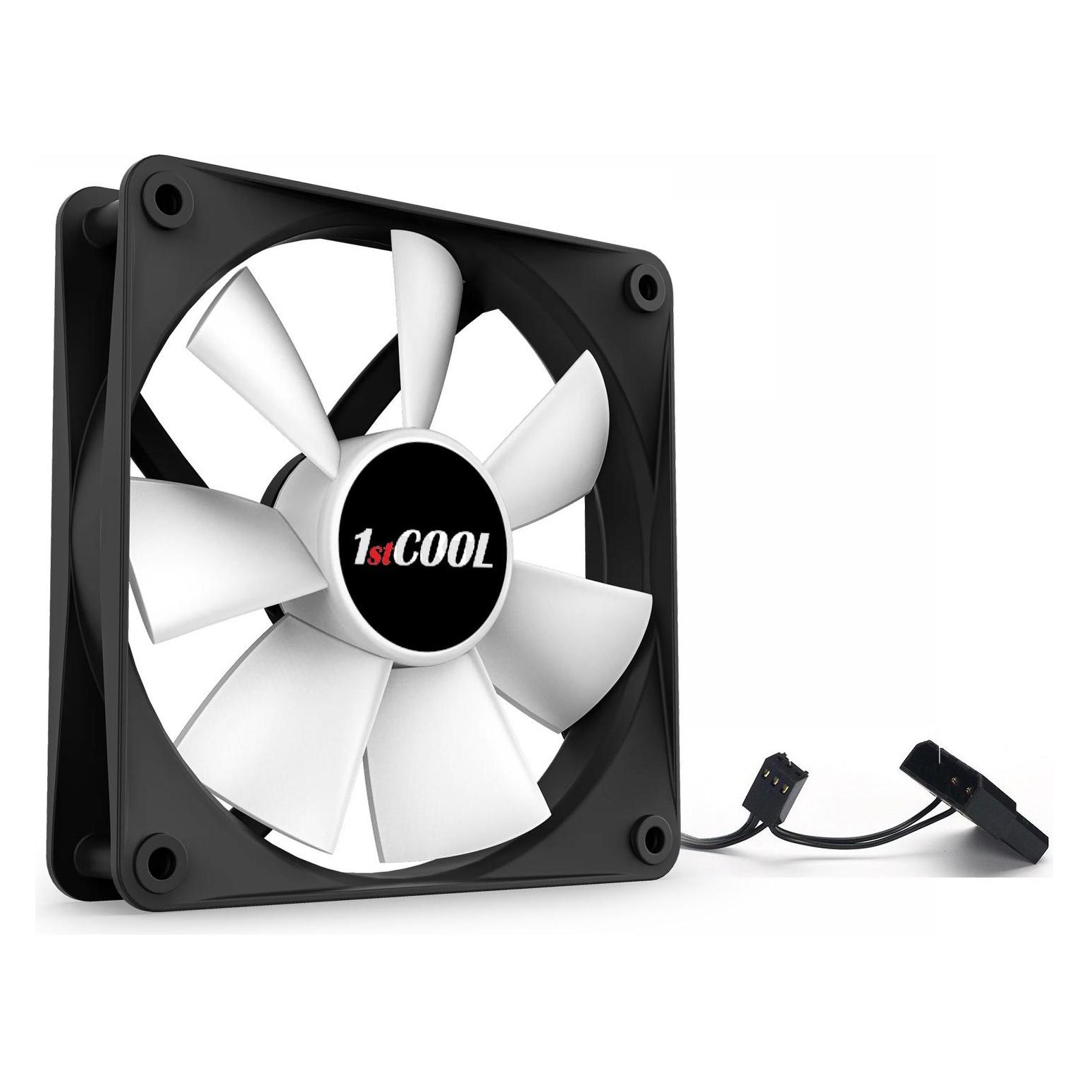 1st Cool 1stCOOL silent F-12 fan (120 mm, 1x) (F12-BLACK-WHITE)