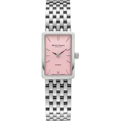 Bruno Söhnle Elegant La Traviata 17-13195-542 - 4 Lab-Brillanten,rosa,Edelstahl,silber - 30mm x 20mm