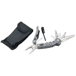 TROIKA TOL45/GY Multi-Tool-Zange Schlüsselkette 14 Werkzeug Grau
