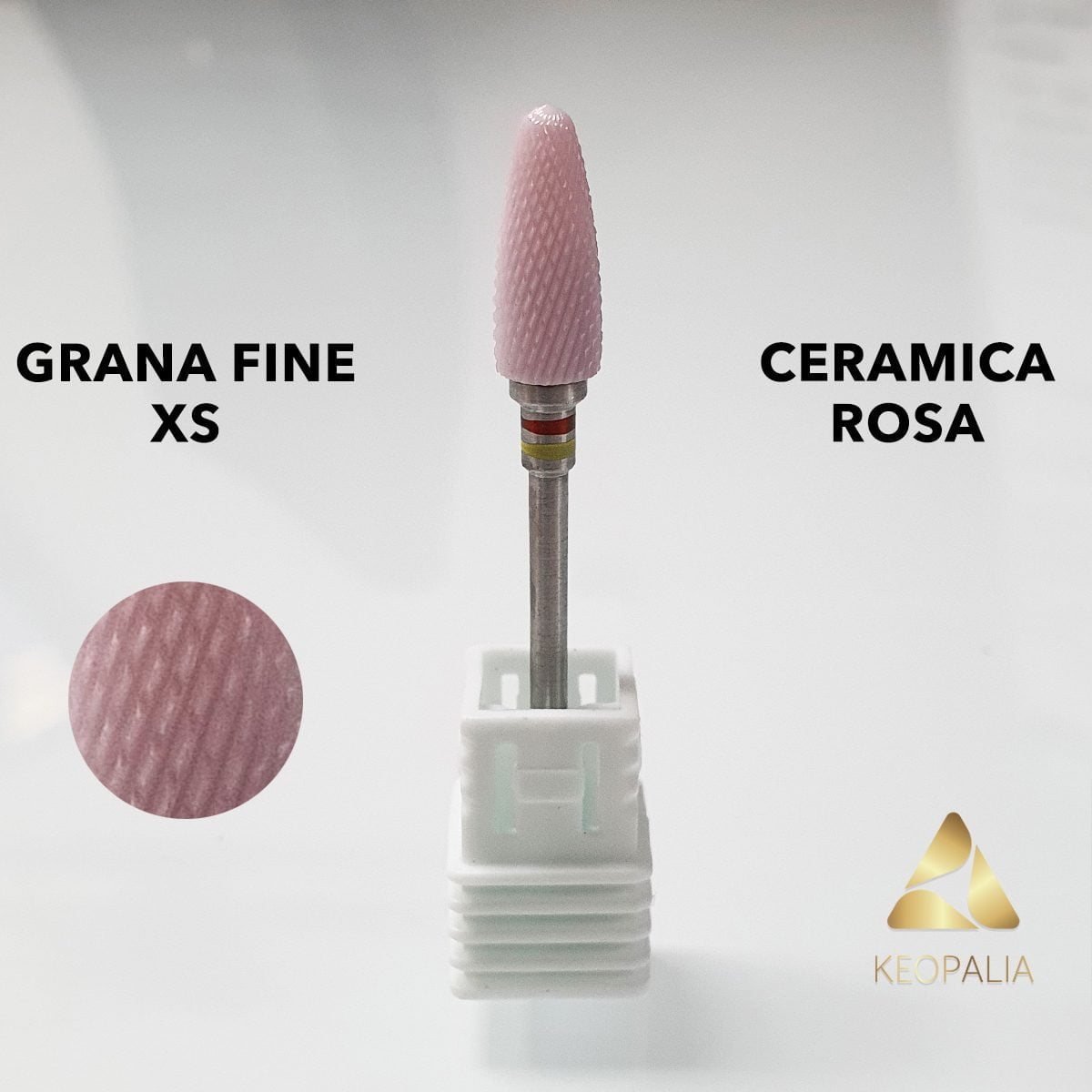 Punta in Ceramica Rosa Extra sottile Universale per Fresa Manicure e Ricostruzione Unghie