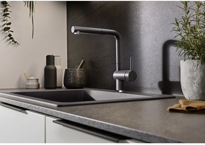 Blanco Linus-s Küchenarmatur 516688 ausziehbar, SILGRANIT-Look anthrazit