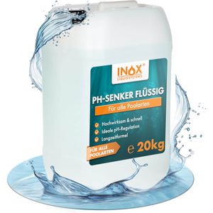 INOX PH-Minus 90188220, 4,9 % Schwefelsäure, flüssig, für Pool und Whirlpool, schnellwirkend, Kanister 20 kg