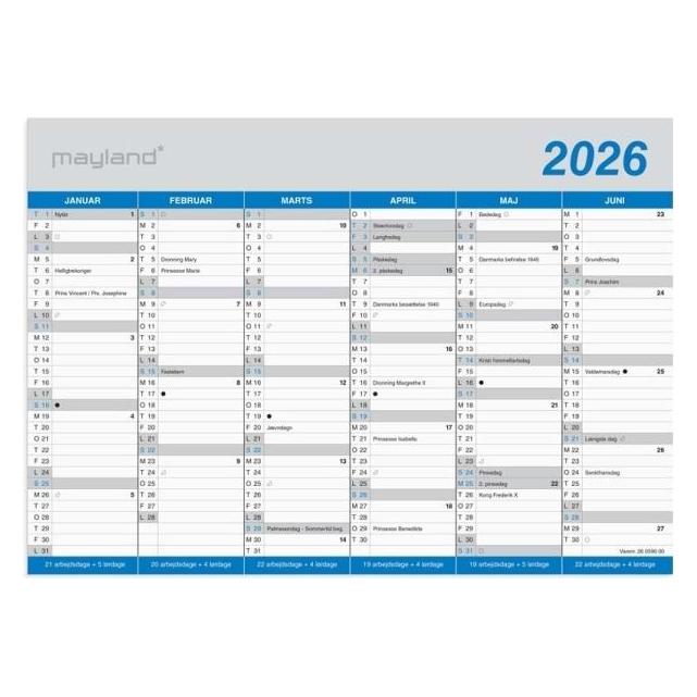 Mayland-Burde Kontorkalender (A4) (16059000)