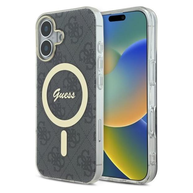 Guess GUHMP16SH4STK iPhone 16 6.1" czarny/black hardcase IML 4G MagSafe (Apple iPhone 16) (GUE004028-0)