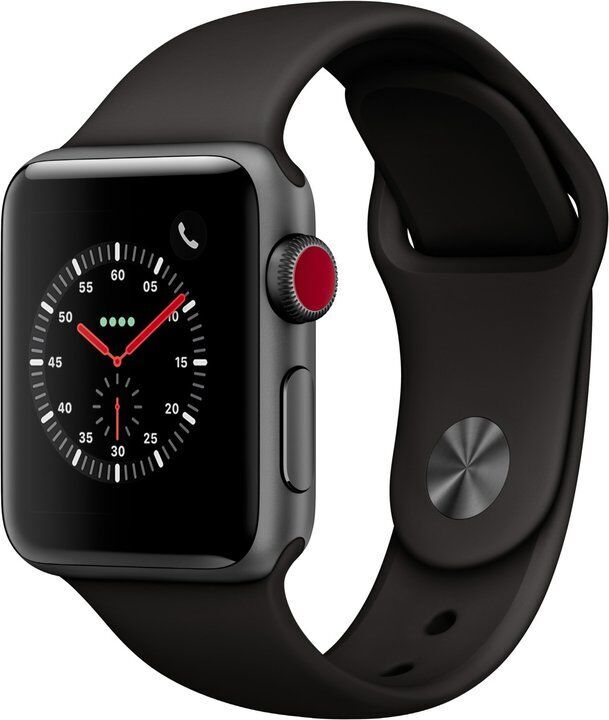 Apple Watch Series 3 (2017)   38 mm   Aluminium   GPS   grey   grey Sport Band - Refurbished
