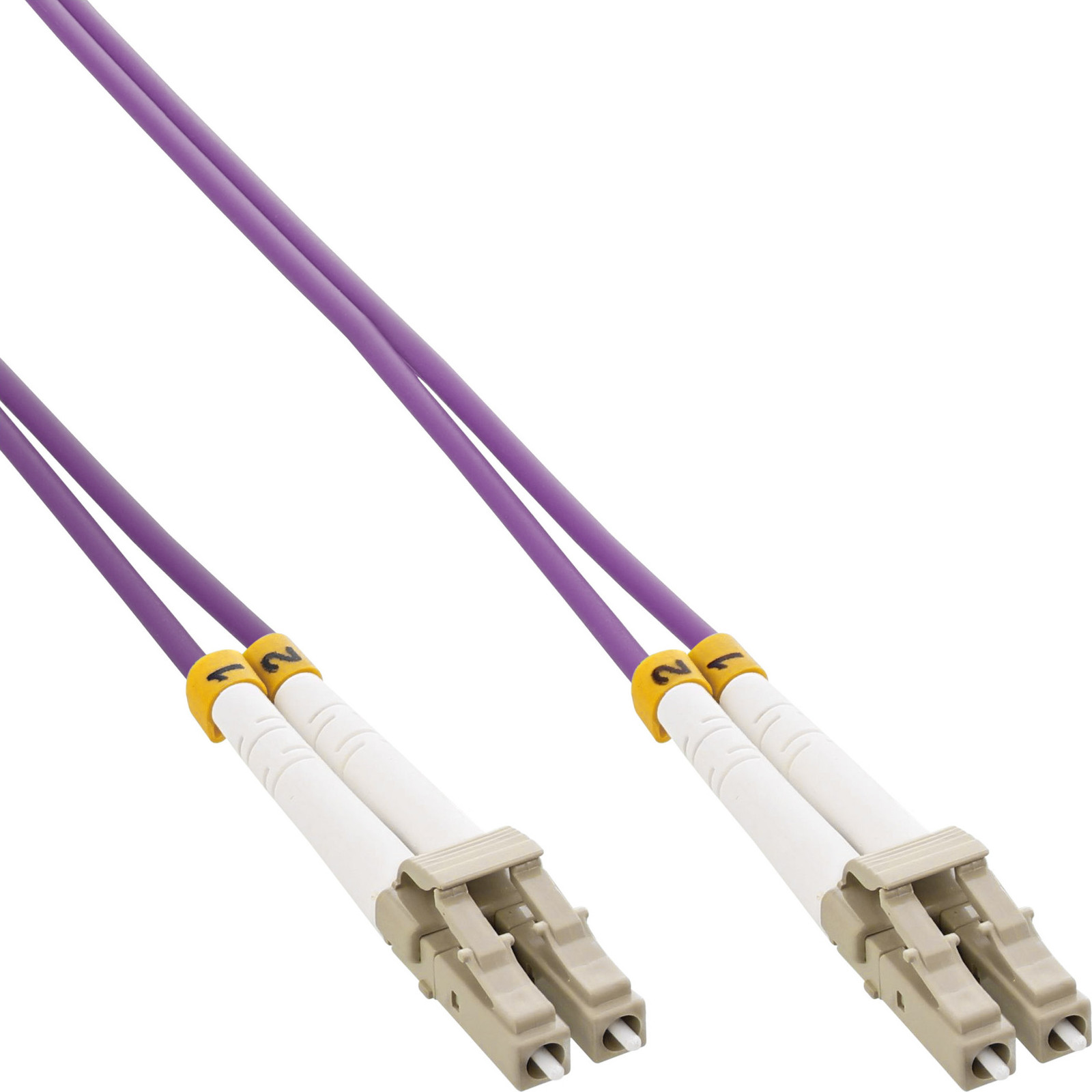 InLine 88541P LWL Duplex Kabel, LC/LC, 50/125µm, OM4, 1m