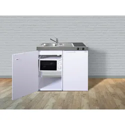 Stengel Küchen Kitchenline MKM 100 weiß - Glaskeramikkochfeld rechts