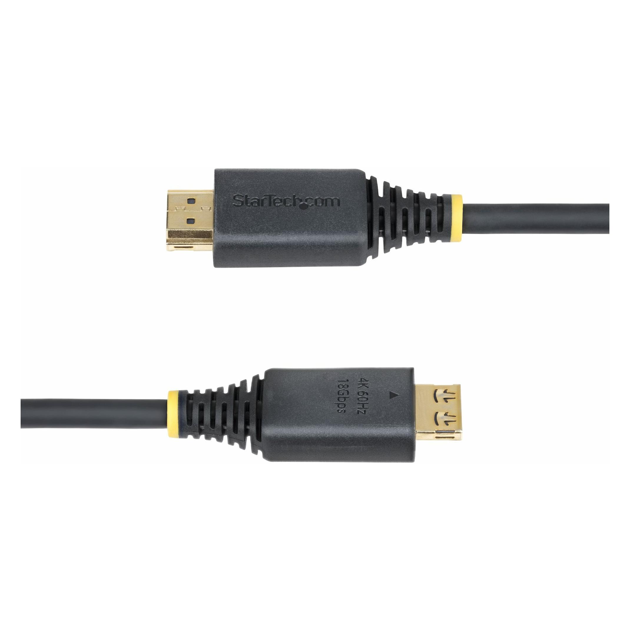 StarTech HDMI Cable - Gripping Gripping Connectors/4k 60hz/Hdr1 (0.50 m) (HDMI2-CABLE-GRIP-50C)