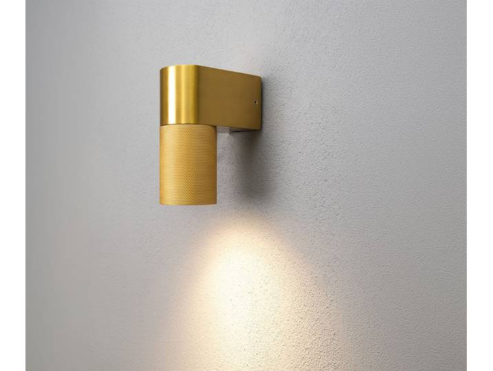 Außenwandleuchte TEMI Gold Downlight