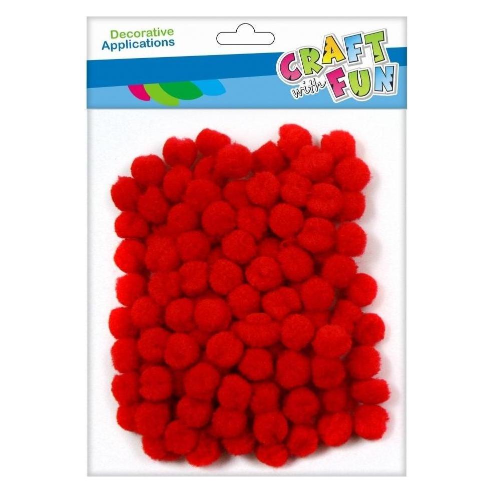 Craft with Fun Deko-Pompons Rot 1cm 120 Stk (49836863)
