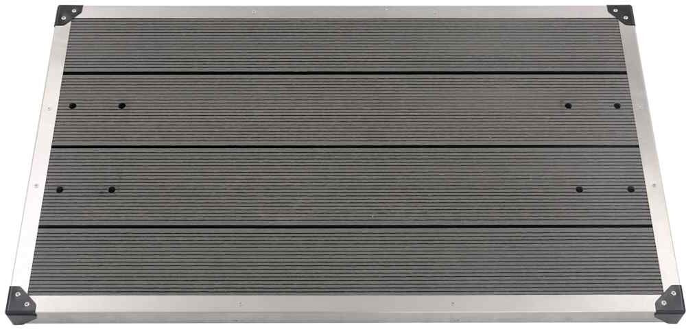vidaXL Receveur de douche extérieur WPC Acier inoxydable 110x62cm Gris