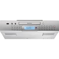 RA 2050, Kompaktanlage silber, Küchenradio zur Unterbaumontage, CD/MP3-Player, USB