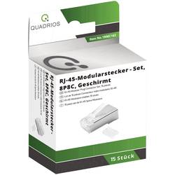 Quadrios Modularstecker Set, Polzahl 8P8C - geschirmt, 15 Stk. 1906C163 Stecker, gerade Polzahl Sensoren 8P8C 15 St.