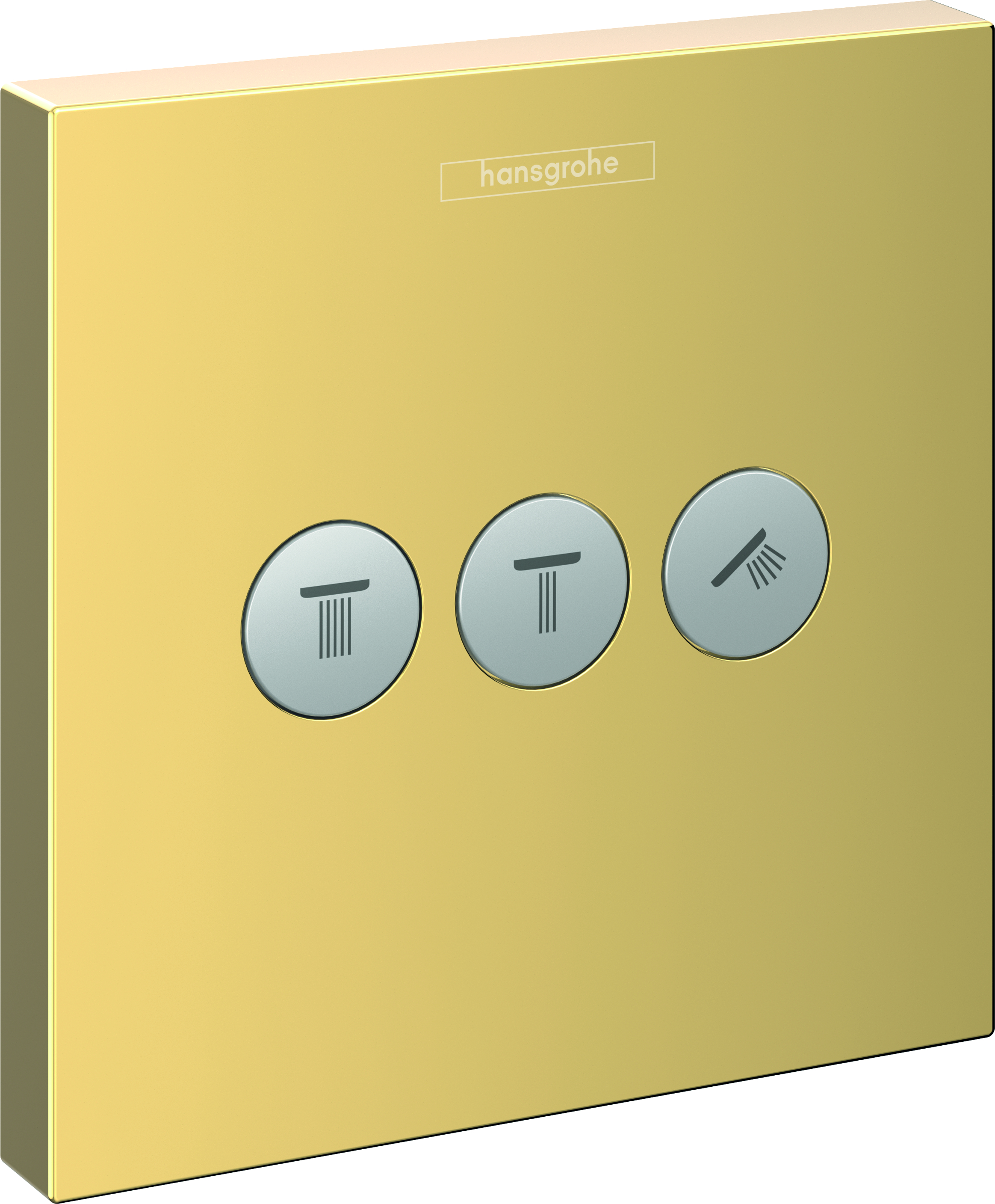 Hansgrohe ShowerSelect set de finition 15764990 valve encastrée, 3 sorties, aspect or poli
