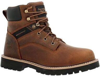 "Georgia Boot Core 37 6"" Steel Toe Work Boot - Mens 7 Brown Boot W"