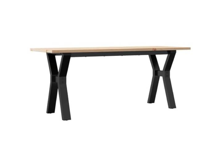 Couchtisch Y-Gestell 110x40x45 cm Massivholz Kiefer & Stahl Wohnzimmertisch, Kiefer Massivholz, Y-förmiges Stahlgestell, robuste Tischplatte, 110x40x45 cm