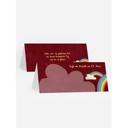 Tischkarten Taufe selbst gestalten mit Spruch und Fotos im Onlinedesigner bei Meine-Kartenmanufaktur.de