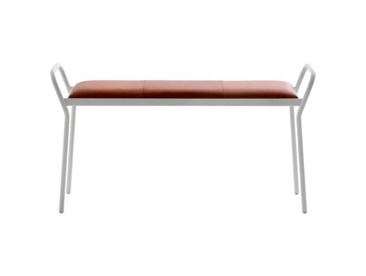 Maze Anytwo Hocker Weiß-vintage cognac