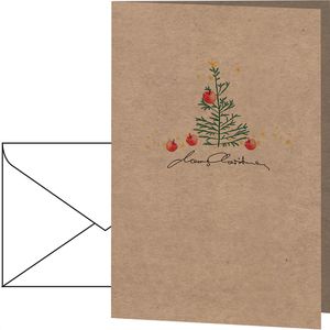 Sigel Weihnachtskarte DS075, Christmas with apples, 105 x 148mm (A6), Klappkarte mit Umschlag, 10Stück