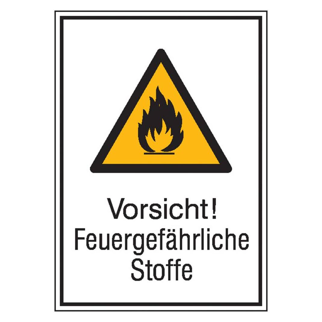 Wolk Warn-Kombischild Vorsicht! Feuergefährliche Stoffe Aluminium B x H 131 mm 185 (11.0400)