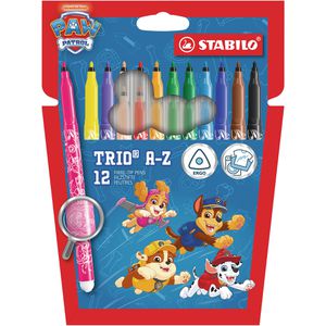 Stabilo Filzstifte Trio A-Z PAW Patrol, Strichbreite 0,7 mm, auswaschbar, 12 Stück