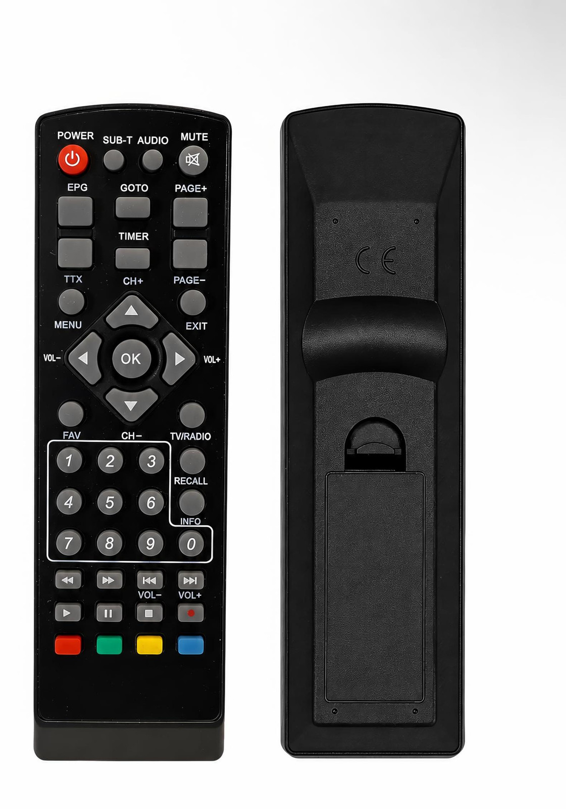 Bamof Universele 7-in-1 afstandsbediening compatibel met DVB-T TNT-ontvangers