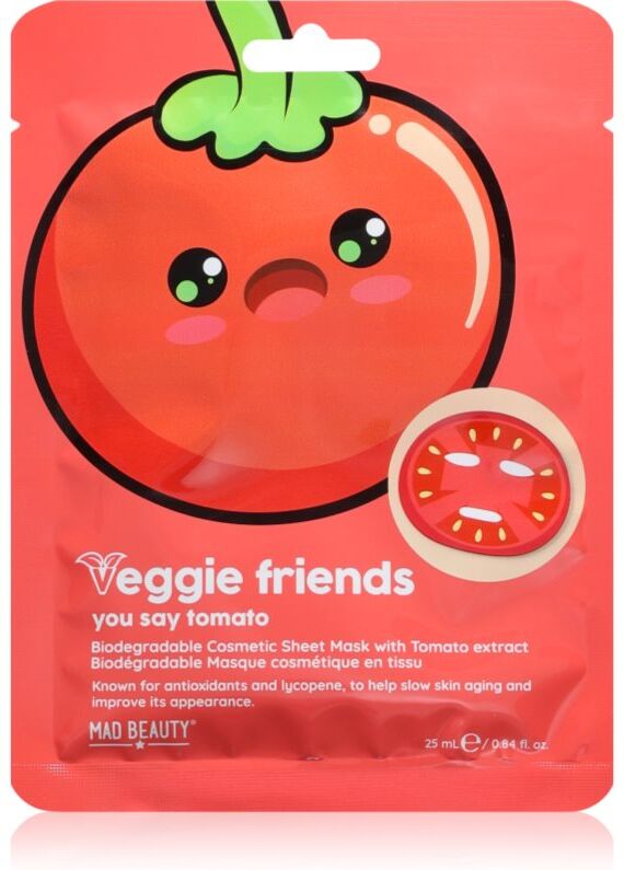 Mad Beauty Veggie Friends Tomato sheet mask with antioxidant effect 25 ml