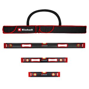 Einhell Wasserwaage 65900, Set, 40cm + 60cm + 110cm + Tasche, magnetisch, 3 Libellen