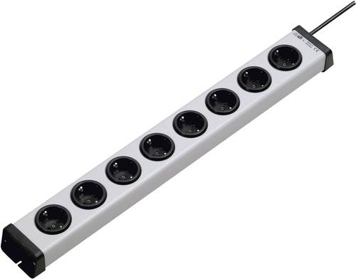Ehmann 0200x00082301 Steckdosenleiste 8fach Grau Schutzkontakt 1St.