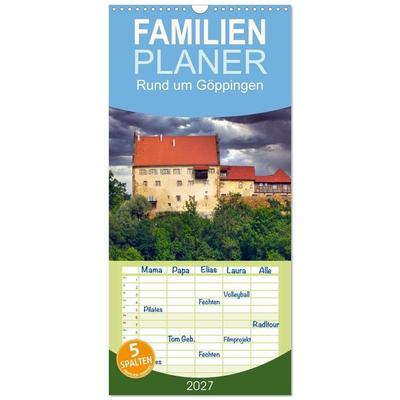 Familienplaner 2027 - Rund um Göppingen mit 5 Spalten (Wandkalender, 21 x 45 cm) CALVENDO