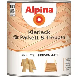Alpina  Klarlack  für  Parkett  &  Treppen  seidenmatt  2  L