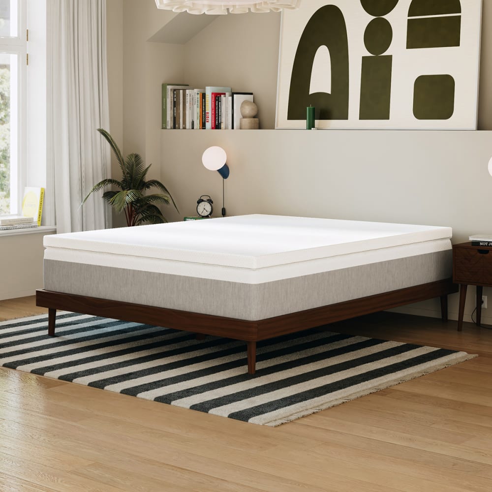 SLOME Surmatelas premium mousse 90x190 cm Blanc 190x7x90cm