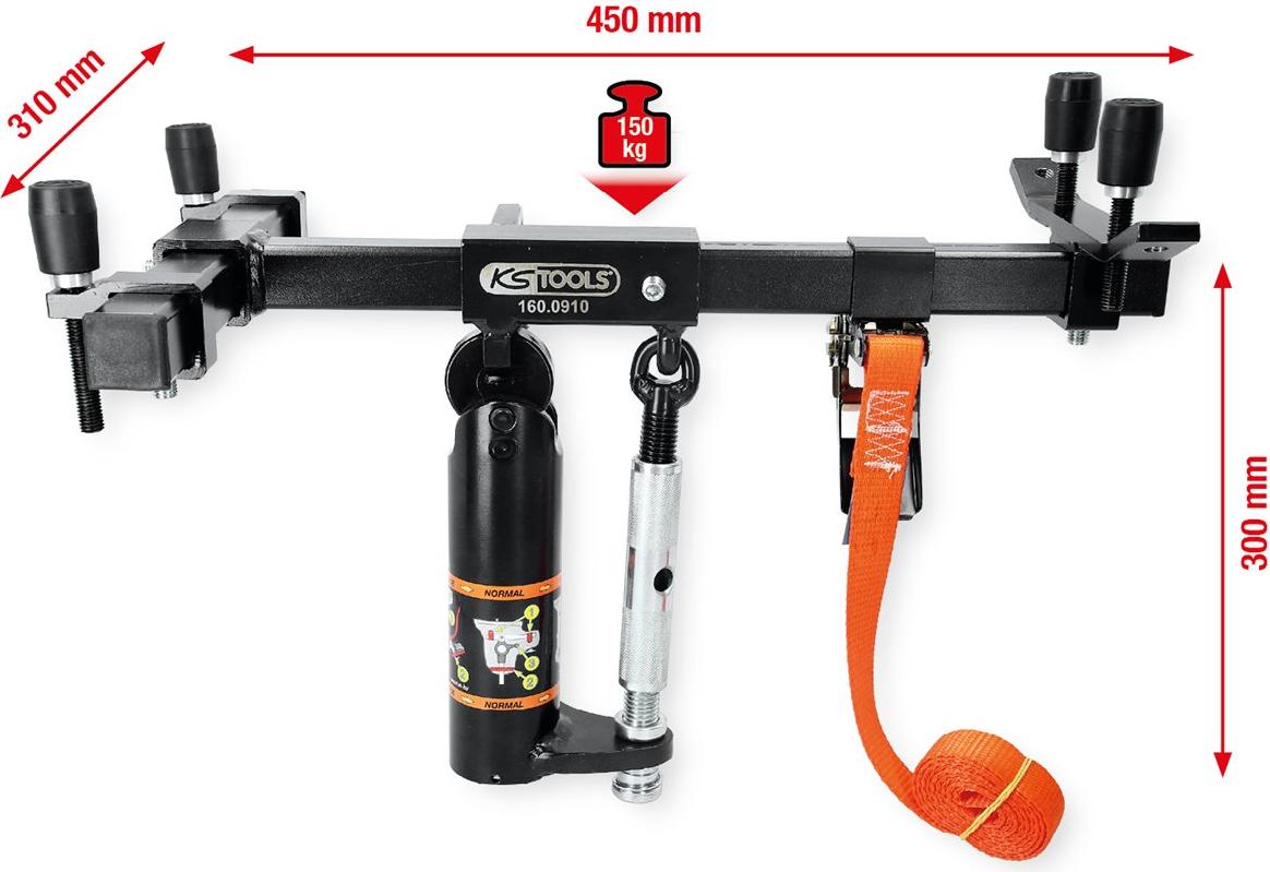 KS TOOLS KS 160.0910 - Garage - Getriebehalter-Satz 11-teilig